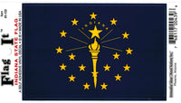 Innovative Ideas Flag It Indiana State Flag Self Adhesive Vinyl Decal [Blue]