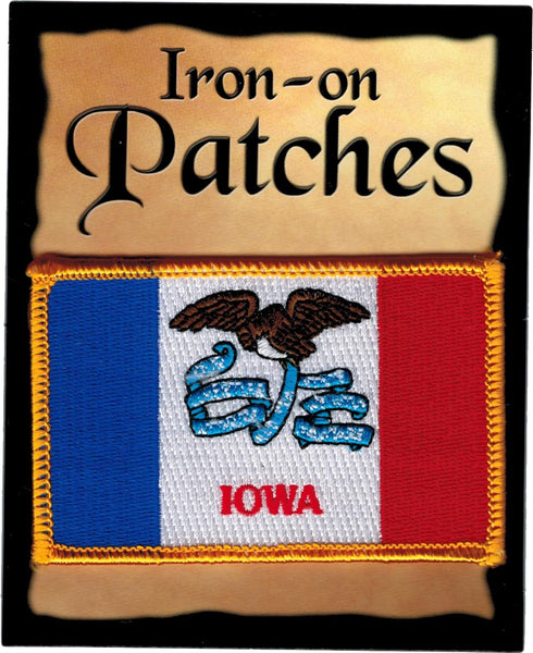 Innovative Ideas Flag It Iowa State Flag Iron-On Patch [Blue/White/Red]