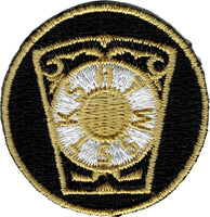 Royal Arch Chapter Keystone Symbol Round Iron-On Patch [Black]
