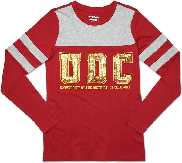 Big Boy District of Columbia Firebirds Ladies Long Sleeve Tee [Crimson Red]