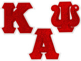 Kappa Alpha Psi Chenille Letter Sew-On Patch Set [Red]