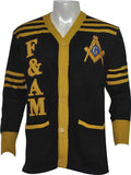 Buffalo Dallas Prince Hall Mason F&AM Cardigan Sweater [Black]