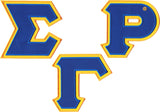 Sigma Gamma Rho Twill Letter Iron-On Patch Set [Blue]