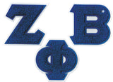 Zeta Phi Beta Chenille Sew-On Patch Set [Blue]