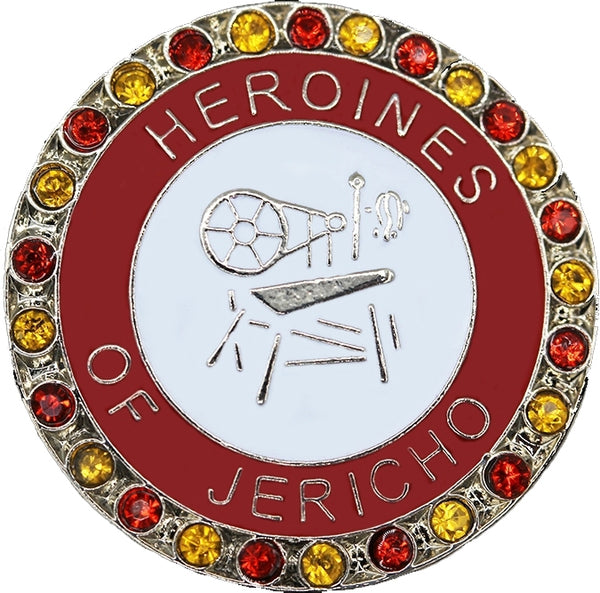 Heroines of Jericho Single Snap Button with Crystals [Silver]