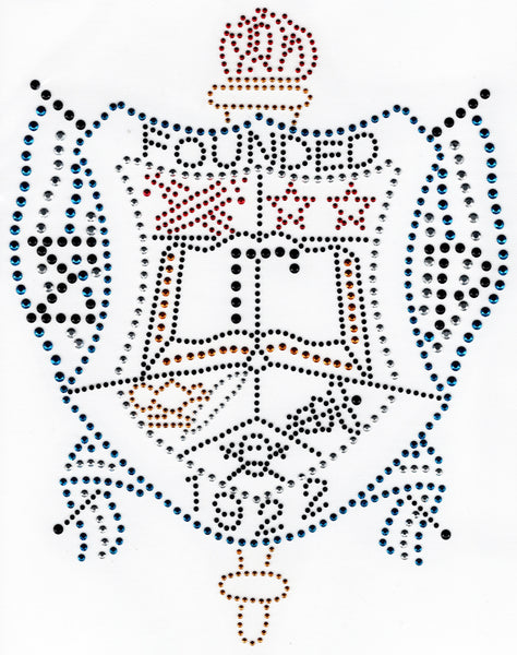 Sigma Gamma Rho Shield Studstone Heat Transfer [Blue]
