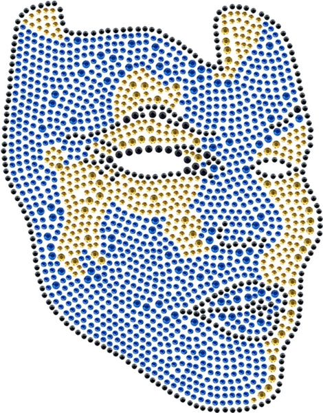 Sigma Gamma Rho Mask Studstone Heat Transfer [Blue]