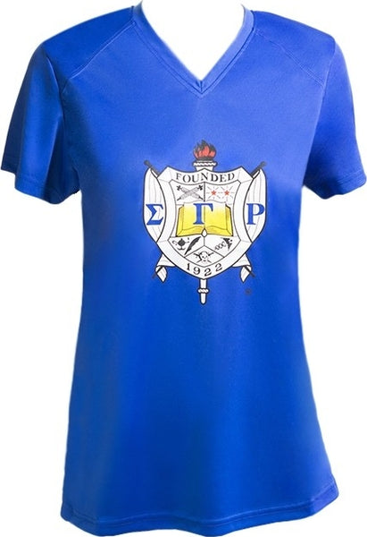 Sigma Gamma Rho Performance Womens Tee [Blue]