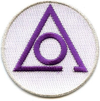 Circle Of Perfection Round Iron-On Patch [White]