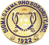 Sigma Gamma Rho Sorority Inc. Rhinestone Lapel Pin [Gold]