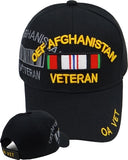 OEF Afghanistan Veteran Ribbon Shadow Mens Cap [Baseball Cap - Black]