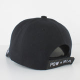 POW MIA Logo Shadow Mens Cap [Baseball Cap - Black/White]