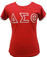 Buffalo Dallas Delta Sigma Theta Ringer T-Shirt [Short Sleeve - Red]