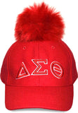 Big Boy Delta Sigma Theta Divine 9 S148 Pom Pom Ladies Cap [Red]