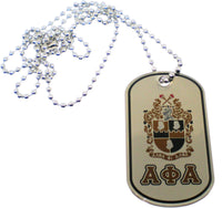 Alpha Phi Alpha Epoxy Coated Dog Tag [Silver]