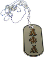 Alpha Phi Alpha Epoxy Coated Dog Tag [Silver]