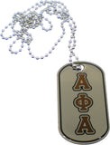 Alpha Phi Alpha Epoxy Coated Dog Tag [Silver]