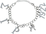 Sigma Gamma Rho Austrian Crystal Charm Bracelet [Silver]