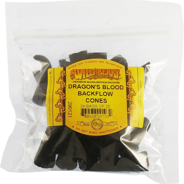 Wild Berry Dragon's Blood Backflow Incense Cones [Black]