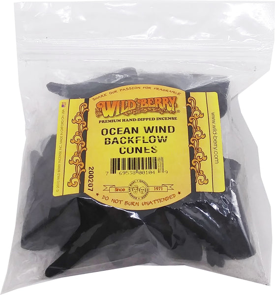 Wild Berry Ocean Wind Backflow Incense Cones [Black]