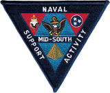 Eagle Crest Naval Support Activity Mid-South Iron-On Patch [Navy Blue]