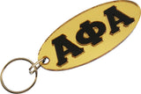 Alpha Phi Alpha Oval Key Chain [Gold/Black]