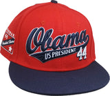 Big Boy Pres. Barack Obama Athletic Script S144 Mens Snapback Cap [Red/Navy Blue]