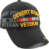 Desert Storm Veteran Ribbons Shadow Mens Cap [Baseball Cap - Black]