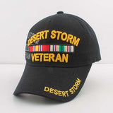 Desert Storm Veteran Ribbons Shadow Mens Cap [Baseball Cap - Navy Blue]