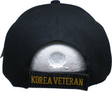 Korea Veteran Stars & Ribbons Shadow Mens Cap [Black]