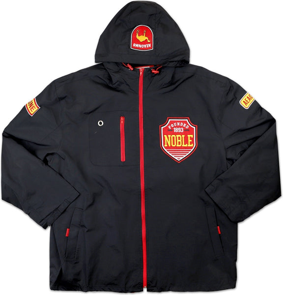 Big Boy Shriner Noble Mens Hooded Windbreaker Jacket [Black]