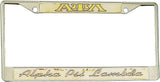 Alpha Psi Lambda Domed License Plate Frame [Silver]