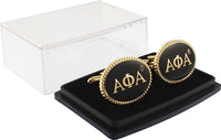 Alpha Phi Alpha Oval Cufflinks [Gold]