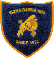 Sigma Gamma Rho Shield Chenille Sew-On Patch [Blue]