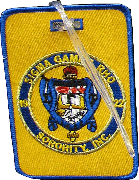 Sigma Gamma Rho Sorority Inc. Round Crest Luggage Tag [Gold]