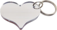 Delta Sigma Theta Heart Mirror Key Chain [Silver]