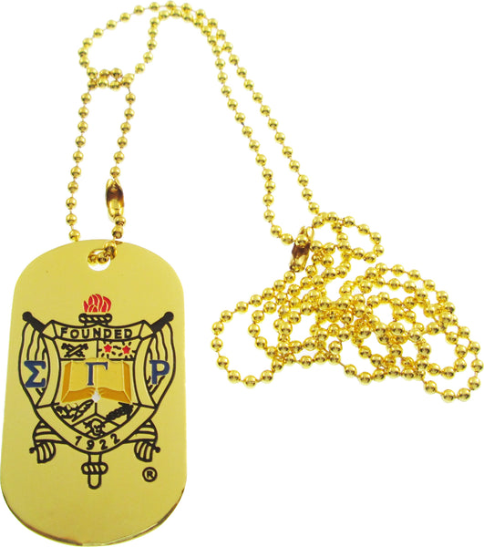 Sigma Gamma Rho Double Sided Dog Tag [Gold]