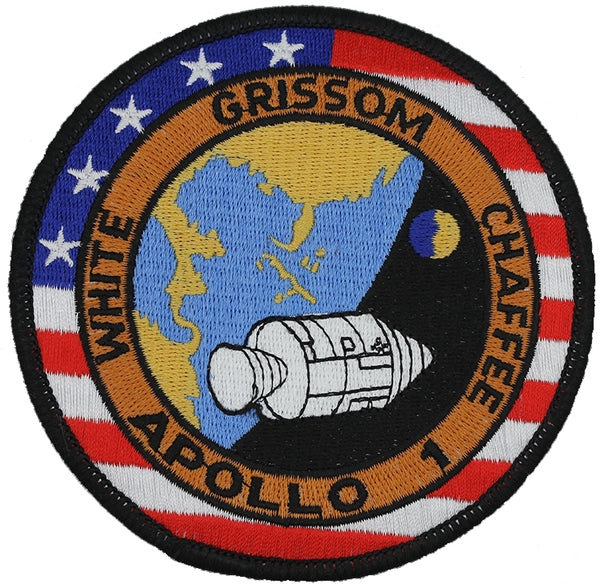 NASA Apollo 1 Iron-On Patch [Black]