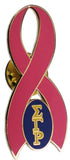 Sigma Gamma Rho Pink Ribbon Lapel Pin [Gold]