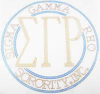 Sigma Gamma Rho Sorority, Inc. Circle Heat Transfer [Blue/Gold]