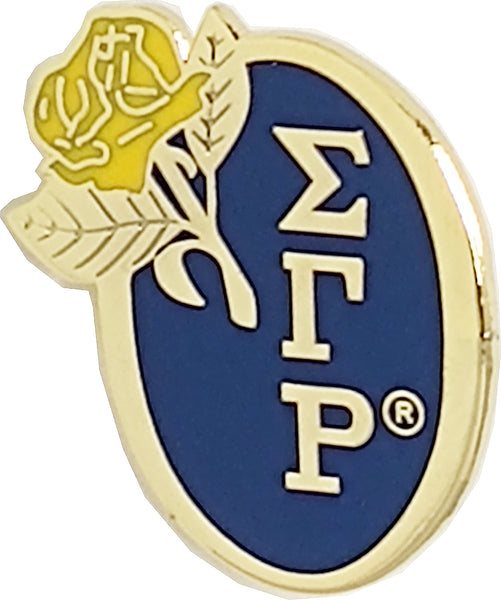 Sigma Gamma Rho Rose Flower Lapel Pin [Gold]