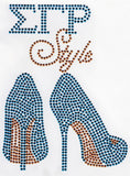 Sigma Gamma Rho Style Heels Heat Transfer [Blue]