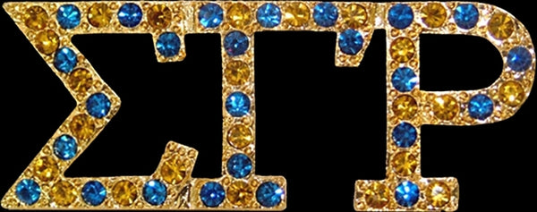 Sigma Gamma Rho Austrian Crystal Lapel Pin [Gold/Variegated]