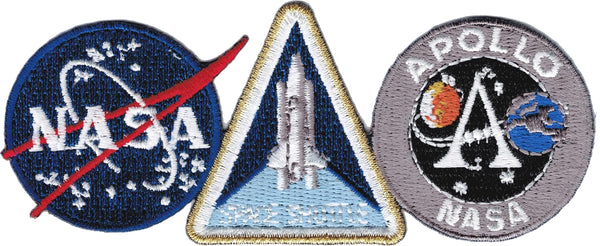 NASA + Shuttle + Apollo Iron-On Patch [Multi-Colored]