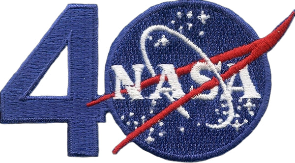 NASA 40th Anniversary Logo Iron-On Patch [Blue]