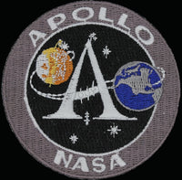 NASA Apollo A Lazer Iron-On Patch [Grey]