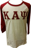 Buffalo Dallas Kappa Alpha Psi Baseball T-Shirt [3/4 Sleeve - Cream]