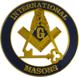 International Mason Cut Out Heavy Weight Car Emblem [Dark Blue]