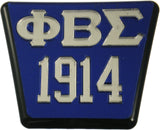 Phi Beta Sigma 1914 Trailer Hitch Cover [Blue/Silver]