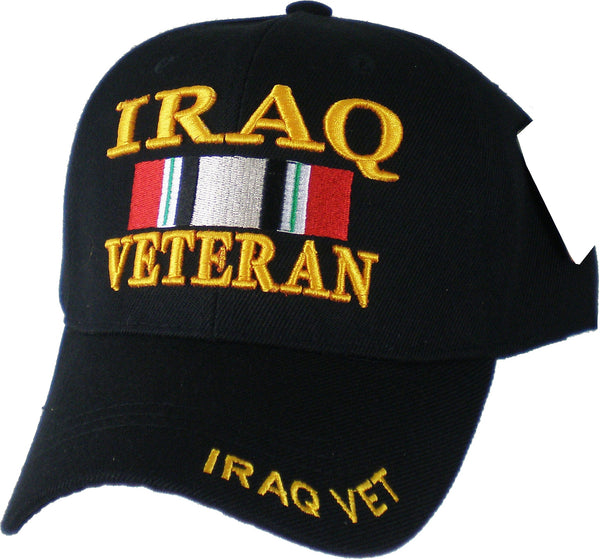 Iraq Veteran Ribbon Mens Cap [Black]